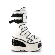 Vegan 11,5 cm KERA-108 Demonia alternative plateaustiefel weiss