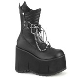 Vegan 11,5 cm KERA-130 DemoniaCult alternative plateauboots schwarz