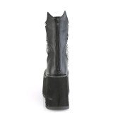 Vegan 11,5 cm KERA-130 DemoniaCult alternative plateauboots schwarz