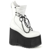 Vegan 11,5 cm KERA-130 DemoniaCult alternative plateauboots weiss