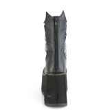 Vegan 11,5 cm KERA-130 alternative ankle boots platform black