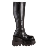 Vegan 11,5 cm SHAKER-100 demoniacult knee boots wedges platform