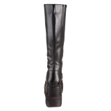 Vegan 11,5 cm SHAKER-100 demoniacult knee boots wedges platform