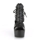 Vegan 12,5 cm POISON-95 wedge plateau ankle booties