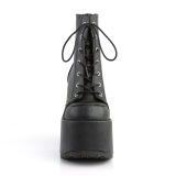 Vegan 13 cm CAMEL-203 chunky demonia ankle boots platform