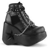 Vegan 13 cm DYNAMITE-101 demoniacult wedge keilstiefeletten mit plateau