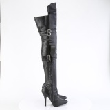 Vegan 13 cm SEDUCE-3080 overknee stiefel mit schnallen