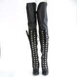 Vegan 13 cm SEDUCE-3082 Schwarze overknee stiefel für männer