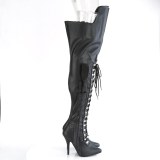 Vegan 13 cm SEDUCE-3082 Schwarze overknee stiefel für männer