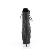 Vegan 15 cm DELIGHT-1021 exotic platform peeptoe boots schwarz