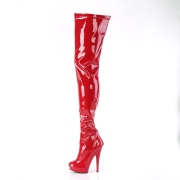Vegan 15 cm SULTRY-4000 Rote overknee high heels stiefel