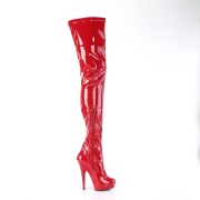 Vegan 15 cm SULTRY-4000 Rote overknee high heels stiefel