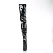 Vegan 15 cm SULTRY-4000 Schwarze overknee high heels stiefel