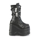 Vegan 15 cm WAVE-150 demoniacult wedge keilstiefel mit plateau