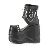 Vegan 15 cm WAVE-22 platform wedge ankle booties