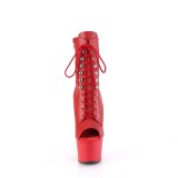 Vegan 18 cm ADORE-1021 exotic platform peeptoe boots rote