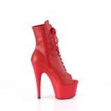 Vegan 18 cm ADORE-1021 exotic platform peeptoe boots rote