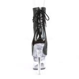Vegan 18 cm FLASH-1018-7 poledance stiefeletten mit LED plateau