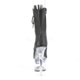Vegan 18 cm FLASH-1020-7 poledance stiefeletten mit LED plateau