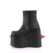 Vegan 18 cm SLAY-77-2 DemoniaCult alternative plateauboots schwarz