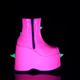 Vegan 18 cm SLAY-77 DemoniaCult alternative plateauboots neon