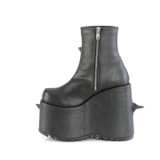 Vegan 18 cm SLAY-77 DemoniaCult alternative plateauboots schwarz