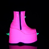 Vegan 18 cm SLAY-77 alternative ankle boots platform neon