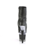Vegan 18 cm SPECTATOR-1012 exotic platform peeptoe boots schwarz