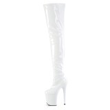 Vegan 18 cm SPECTATOR-3019 Schwarze overknee high heels stiefel