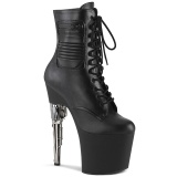 Vegan 19 cm BONDGIRL-1020PK pleaser ankle boots with gun heels