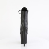 Vegan 20 cm FLAMINGO-1021 exotic platform peeptoe boots schwarz