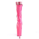 Vegan 20 cm FLAMINGO-1051 exotic platform peeptoe stiefel pink