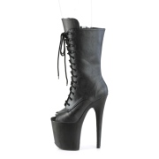 Vegan 20 cm FLAMINGO-1051WR exotic platform peeptoe stiefel