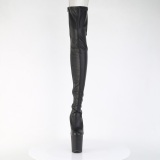 Vegan 20 cm FLAMINGO-3850 high heeled thigh high boots with lace up