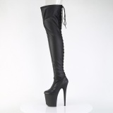 Vegan 20 cm FLAMINGO-3850 overknee stiefel mit schnürung