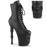 Vegan 20 cm RAPTURE-1020 totenkopf high heels stiefeletten