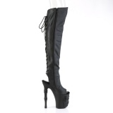 Vegan 20 cm RAPTURE-3019 totenkopf plateau overknee high heels stiefel