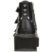 Vegan 5 cm DemoniaCult EMILY-315-1 gothic stiefeletten mit schnalle