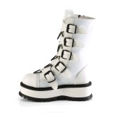 Vegan 5 cm SLACKER-160-2 damen cyberpunk plateaustiefel