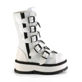 Vegan 5 cm SLACKER-160-2 damen cyberpunk plateaustiefel