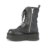 Vegan 5 cm SLACKER-165 damen cyberpunk plateaustiefel