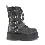 Vegan 5 cm SLACKER-165 damen cyberpunk plateaustiefel