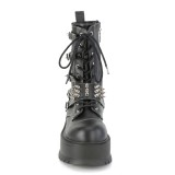 Vegan 5 cm SLACKER-165 damen cyberpunk plateaustiefel