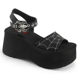 Vegan 6,5 cm DemoniaCult FUNN-10 lolita emo plateau sandaletten