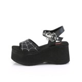 Vegan 6,5 cm DemoniaCult FUNN-10 lolita emo plateau sandaletten