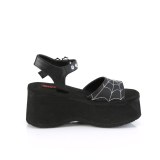 Vegan 6,5 cm DemoniaCult FUNN-10 lolita emo plateau sandaletten