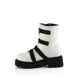 Vegan 6,5 cm RENEGADE-50 alternative ankle boots platform white