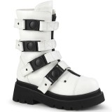 Vegan 6,5 cm RENEGADE-55 DemoniaCult alternative plateauboots weiss