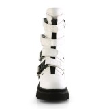 Vegan 6,5 cm RENEGADE-55 DemoniaCult alternative plateauboots weiss