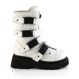 Vegan 6,5 cm RENEGADE-55 alternative ankle boots platform white